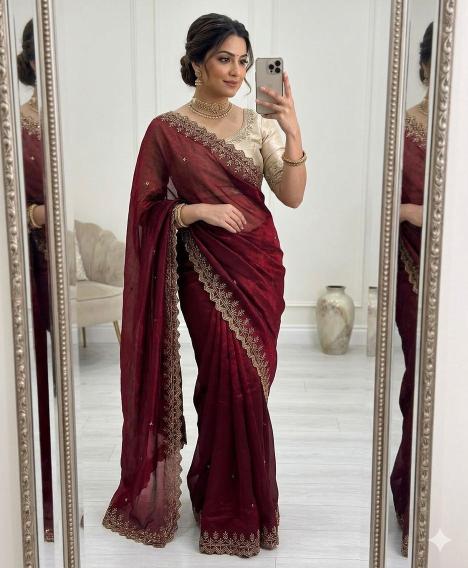 Vastrangan sequence work local saree market near me